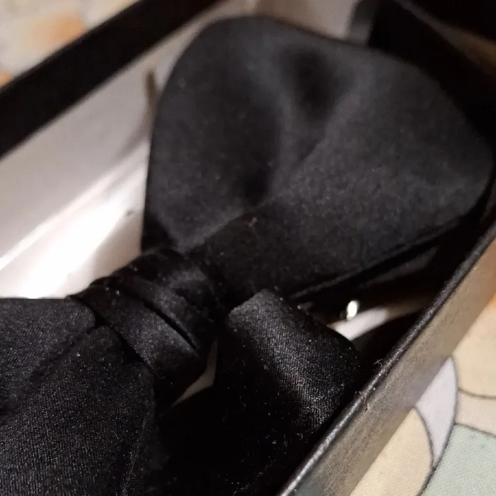 Silk Black Bow Tie